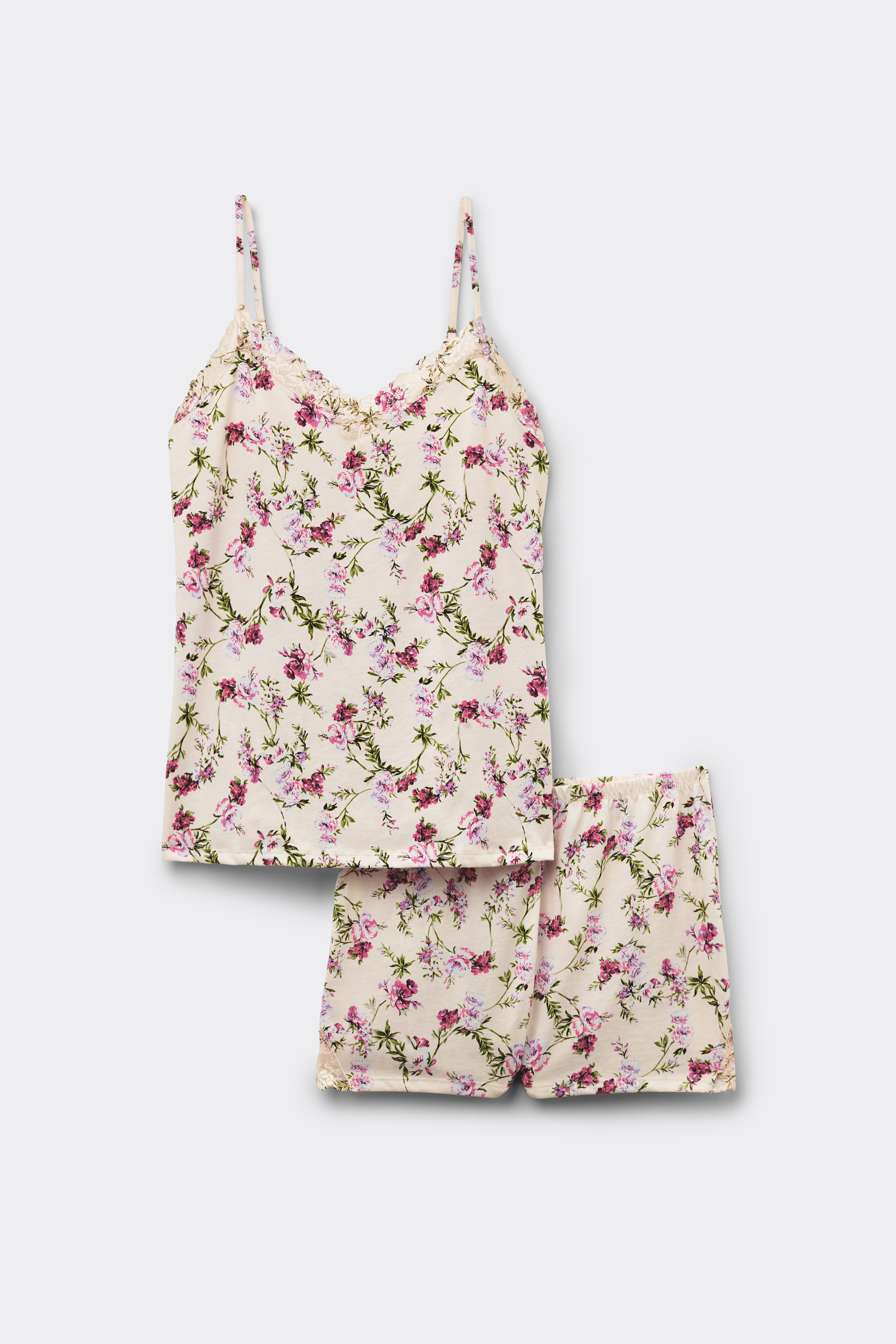 "Pretty Flowers" プリント スーペリアコットン ショートパジャマ