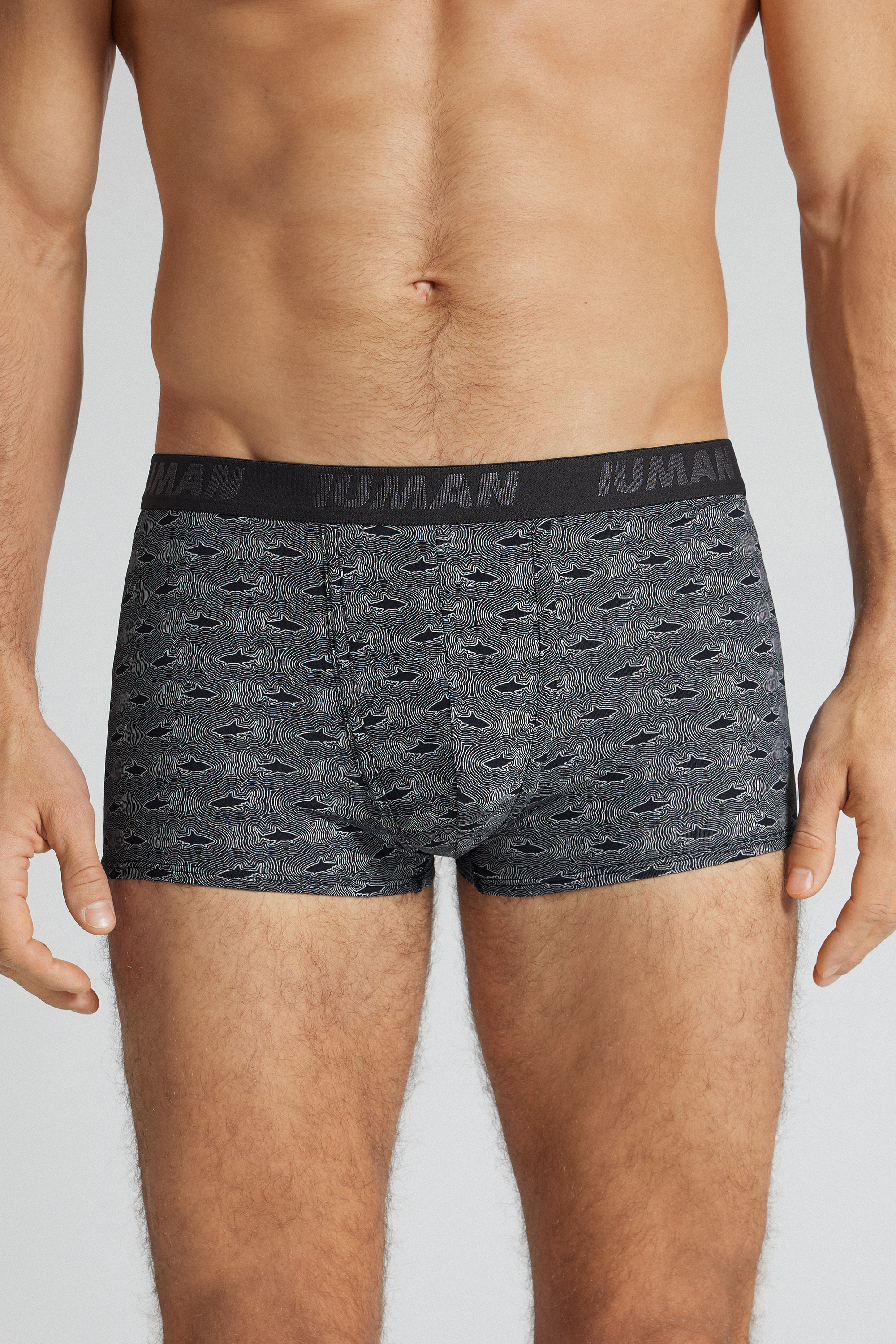 シャークプリント マイクロファイバー ボクサー