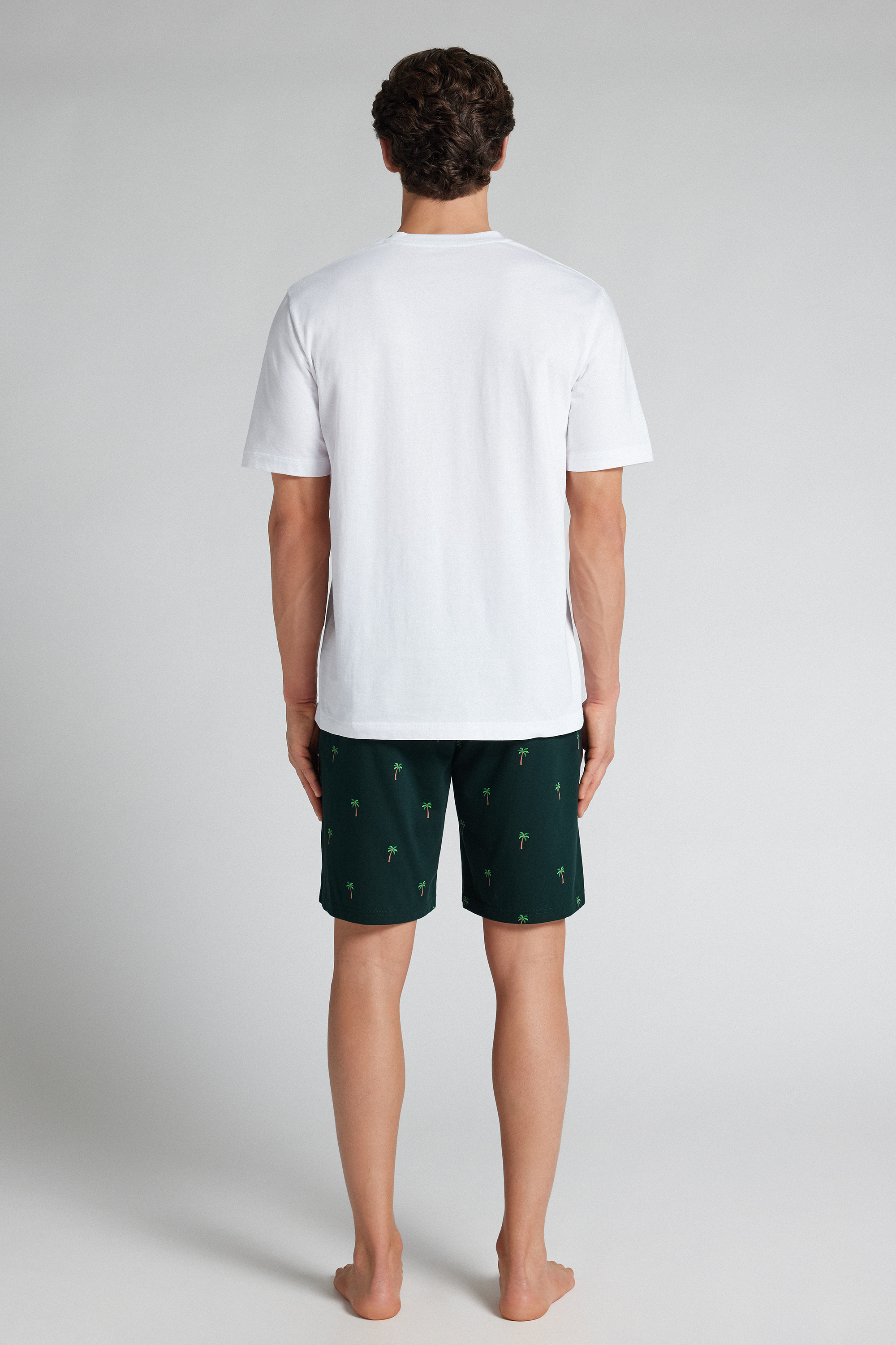 パームツリープリント コットン ショートパジャマ