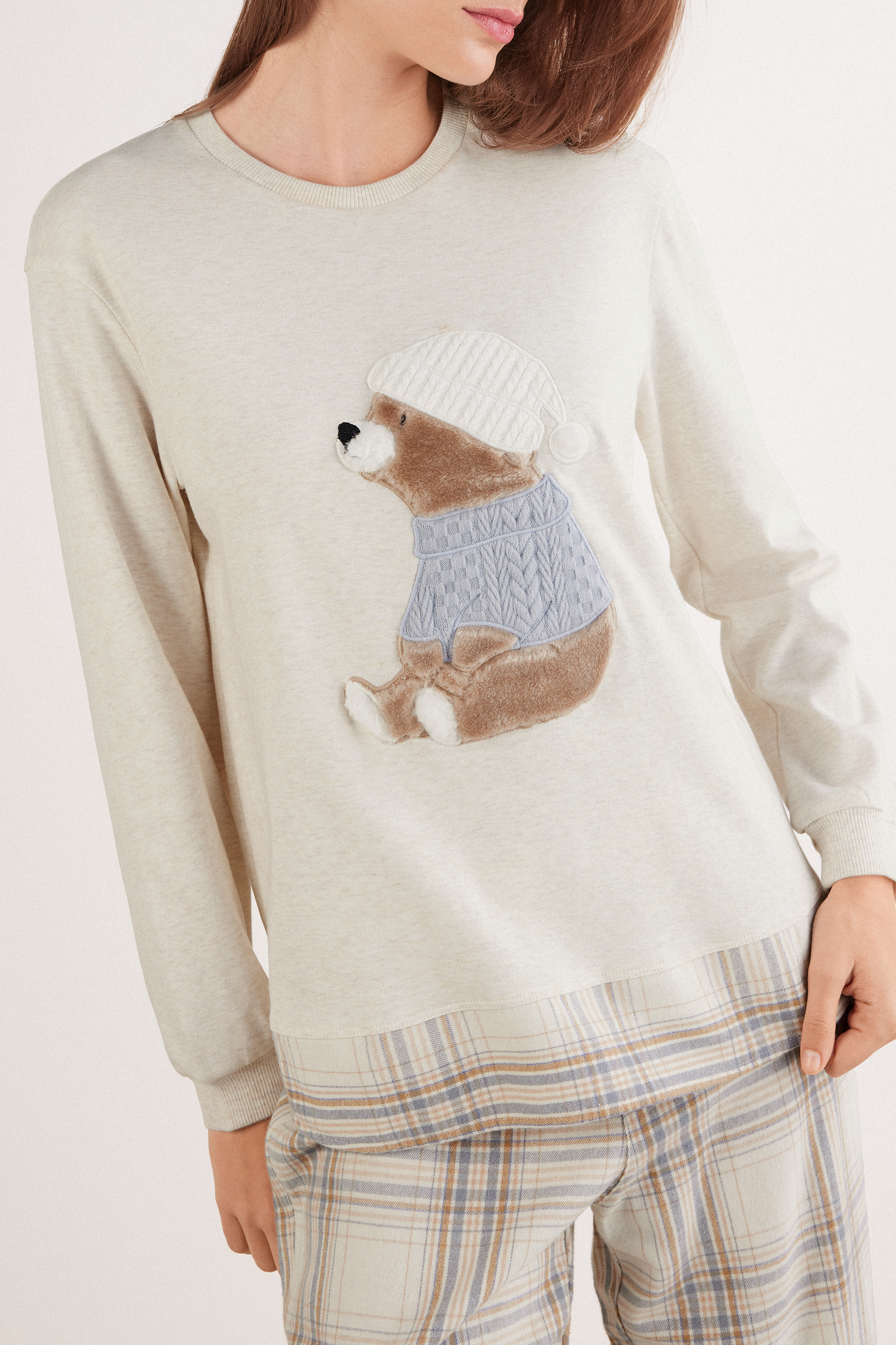 ウィンターベア コットン ロングパジャマ