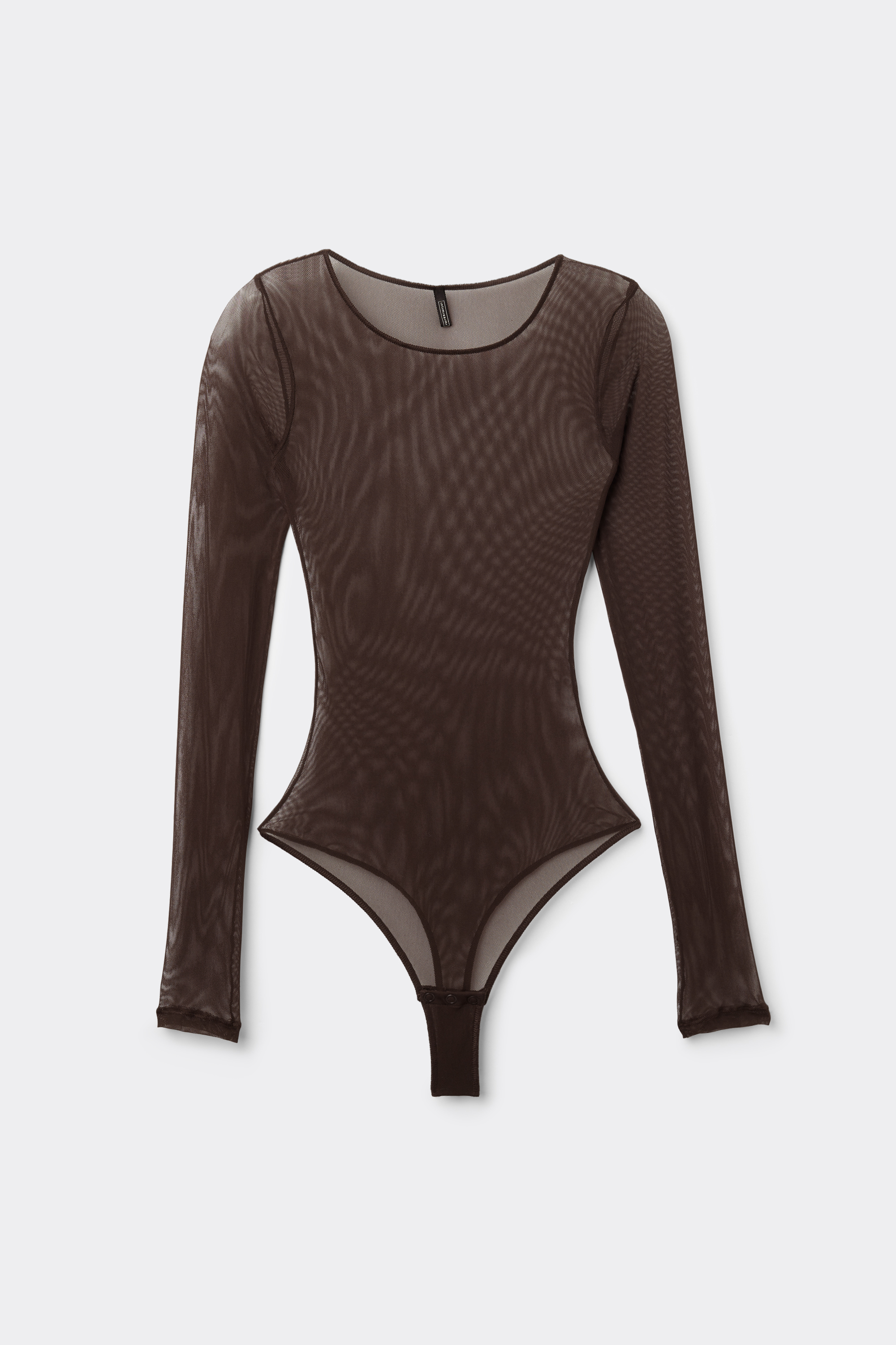 ラウンドネック チュール ボディスーツ