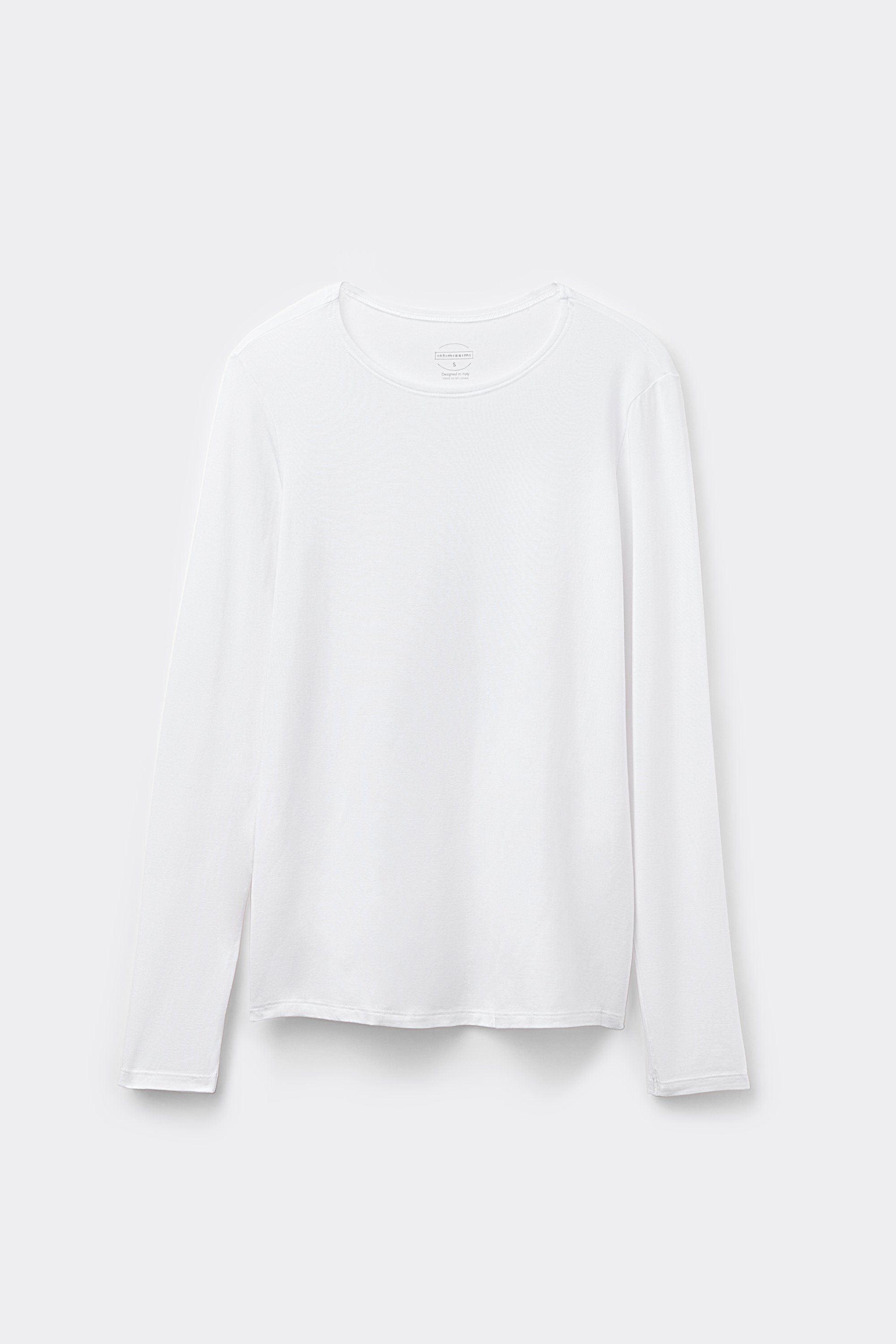 マイクロモダール ラウンドネック ロングスリーブ ニット