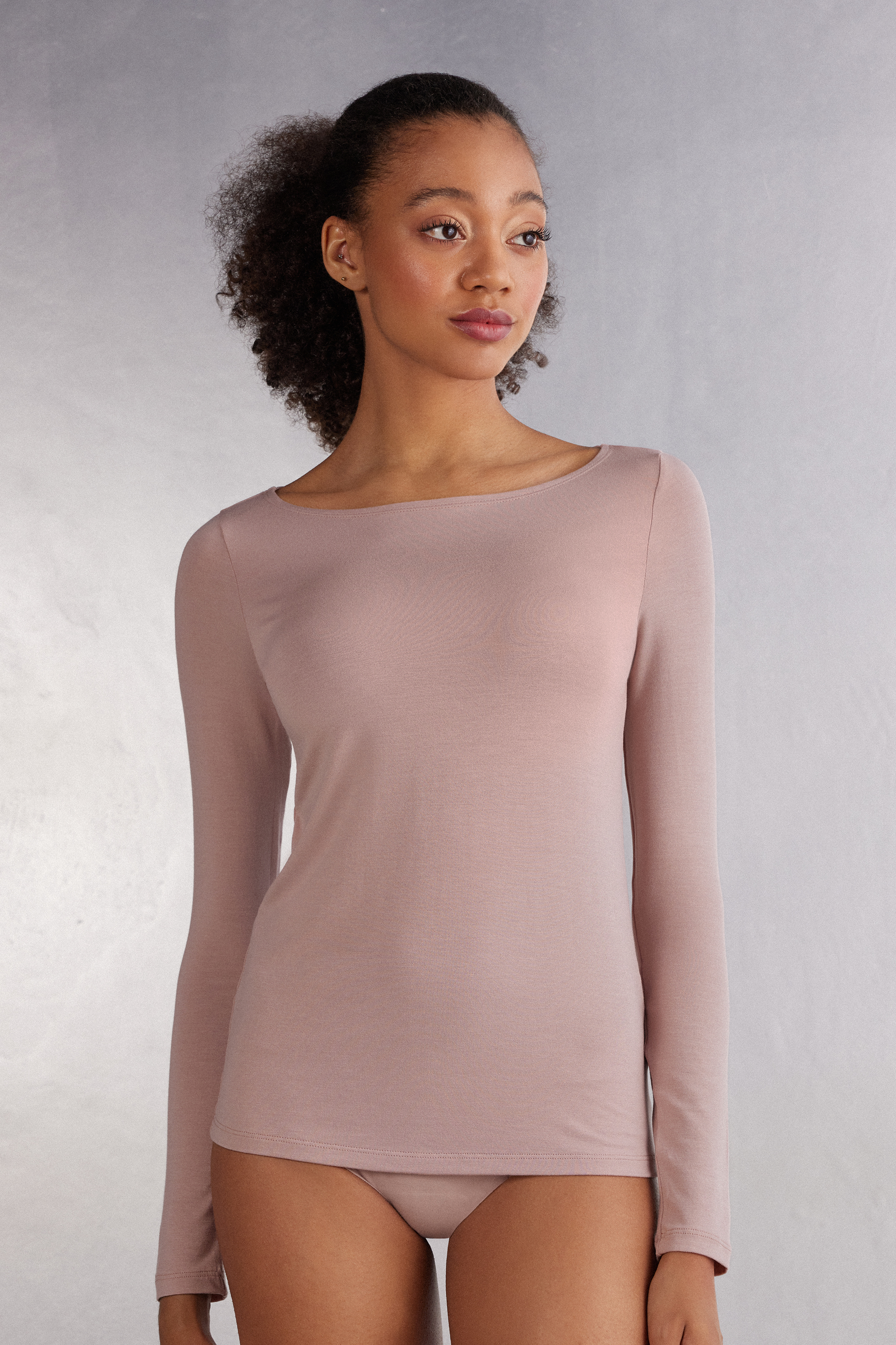 Ultralight Micromodal Long Sleeves High Neck Shirt 1207