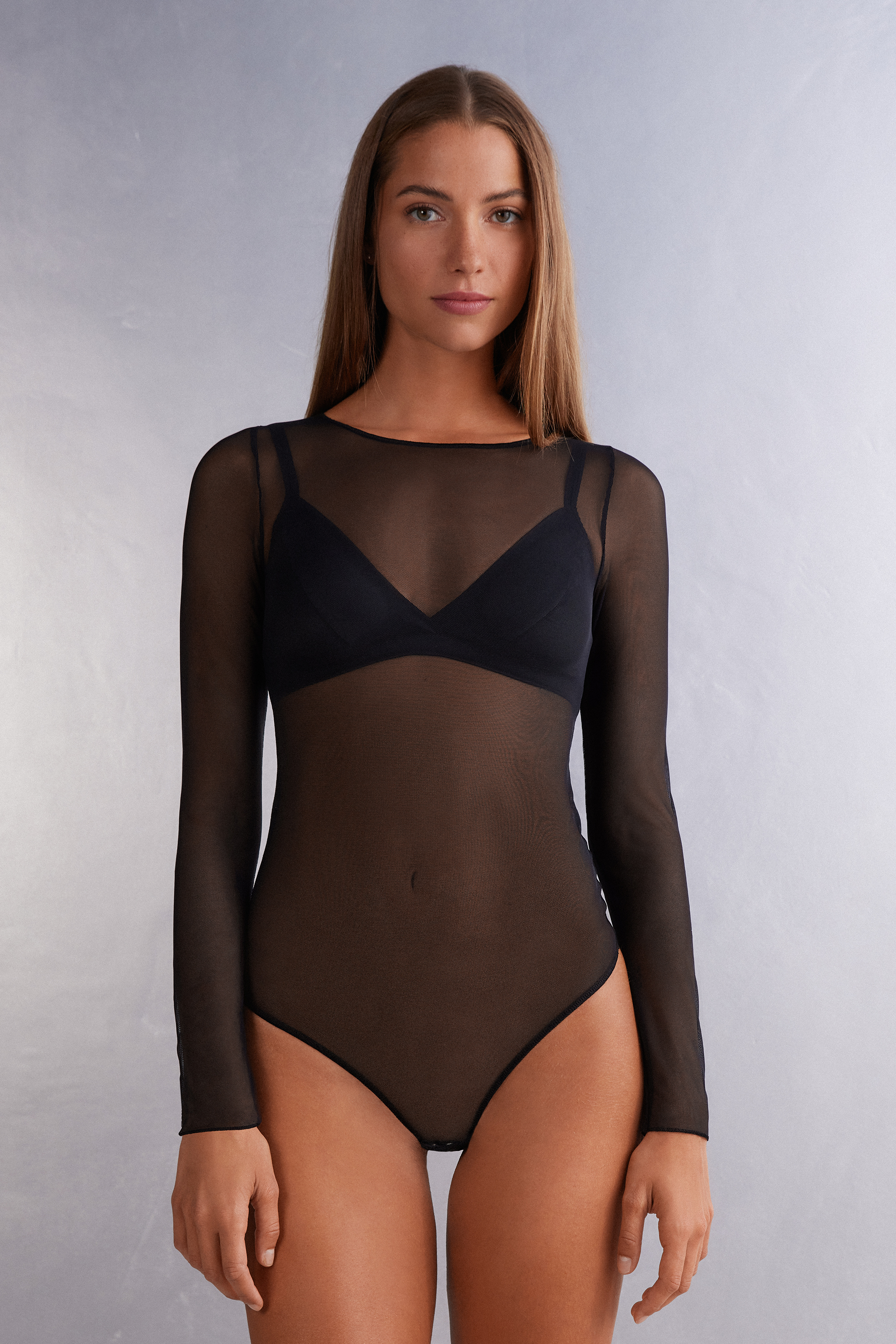 Long-Sleeved Tulle Body - Intimissimi