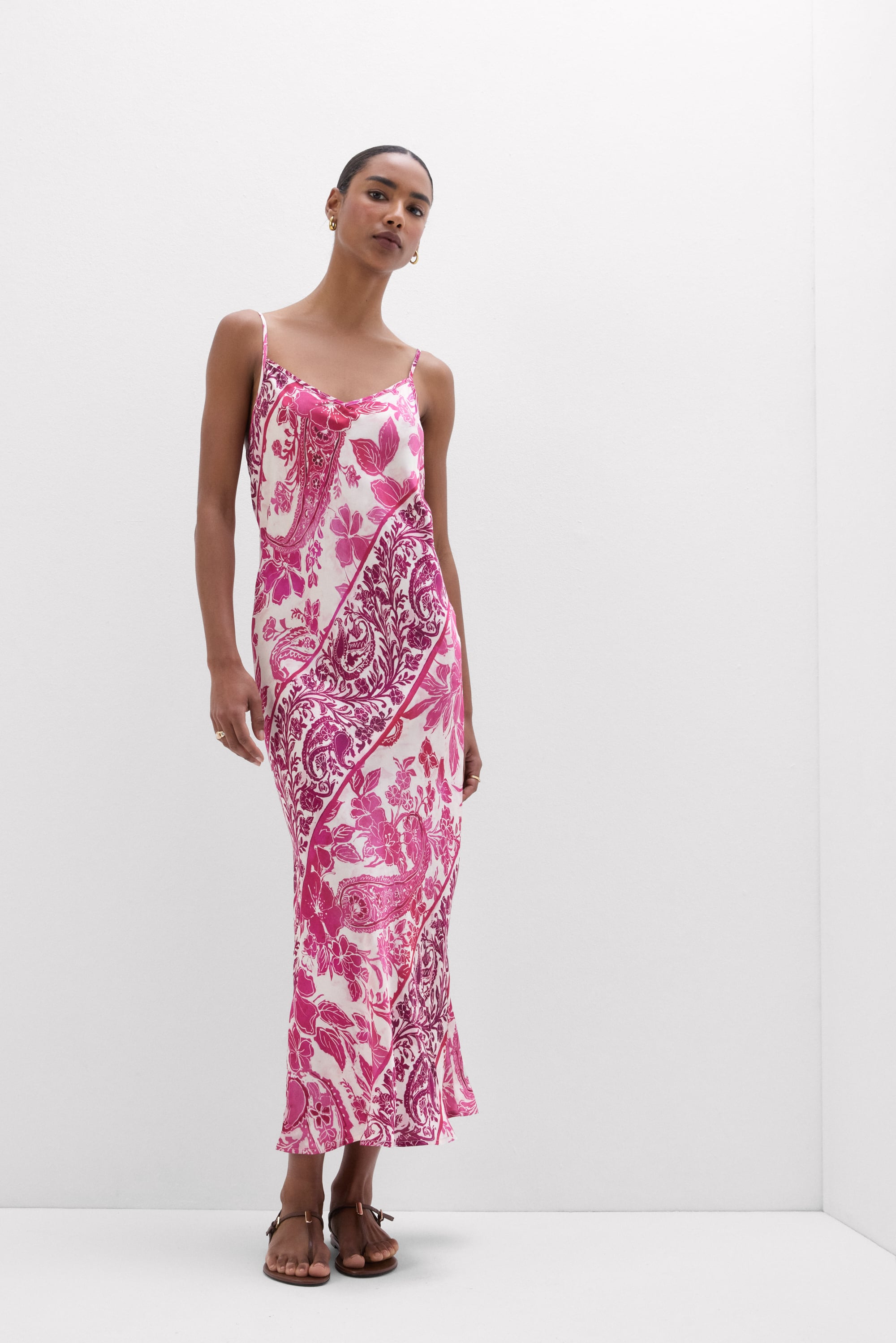 &ldquo;Brighten Your Day&rdquo; ビスコース サテン ロング スリップ