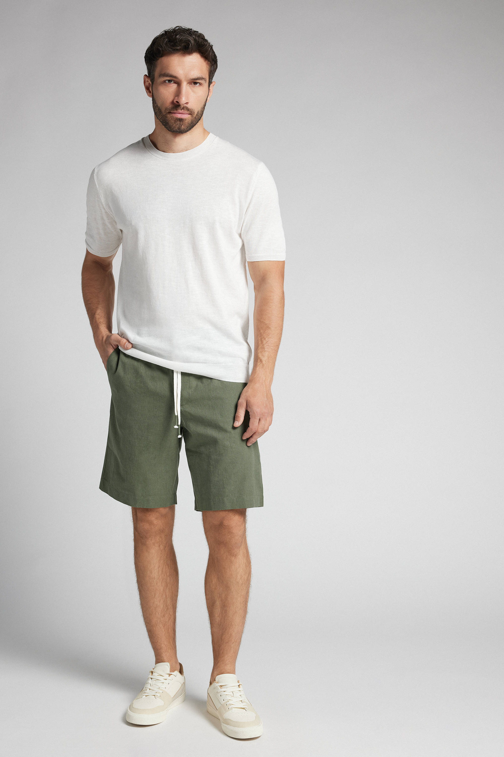 リネン＆コットン ショートパンツ