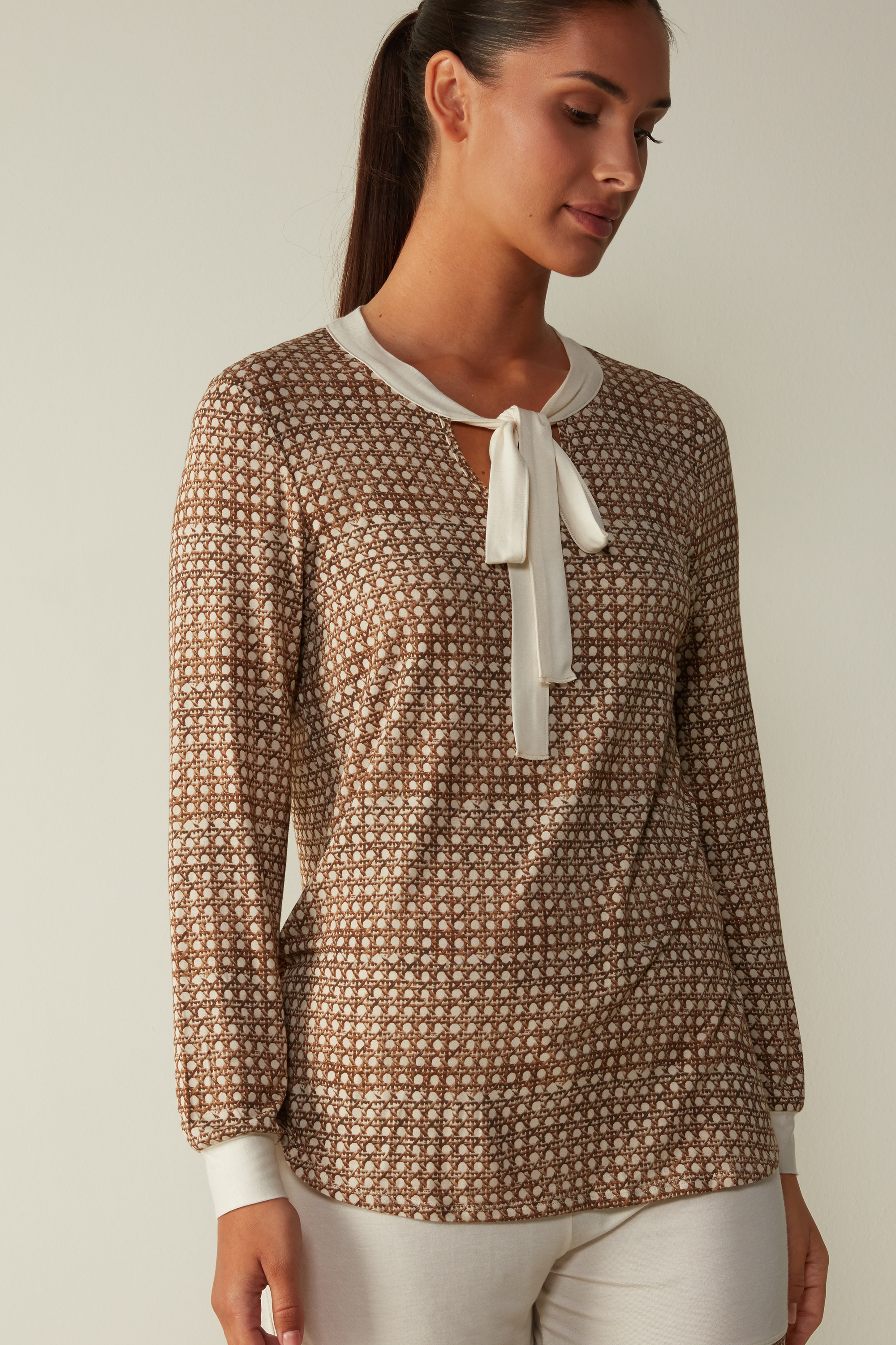 Crafted Lace Long Sleeve Sweater 