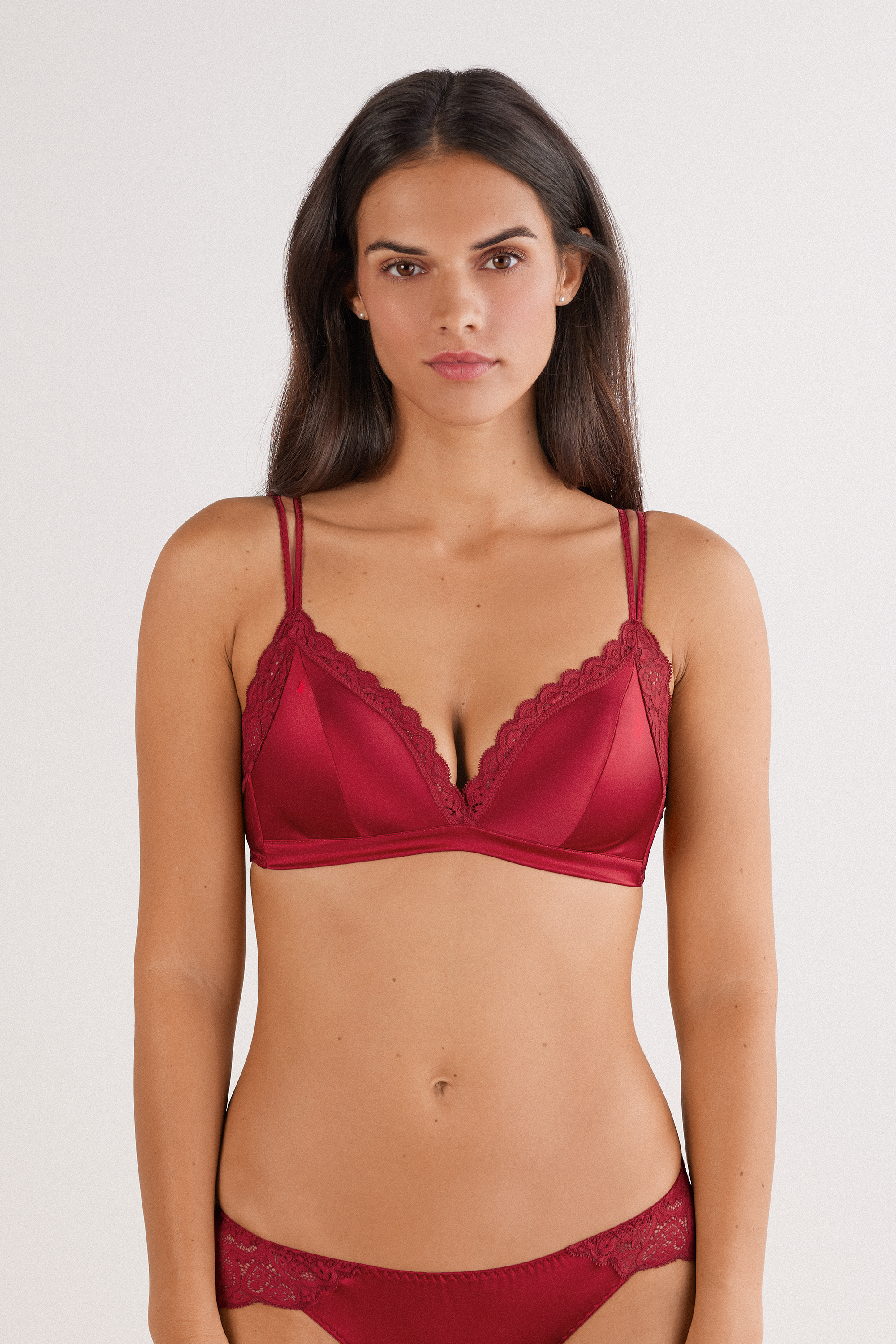 Tiziana シルク＆レース トライアングルブラ