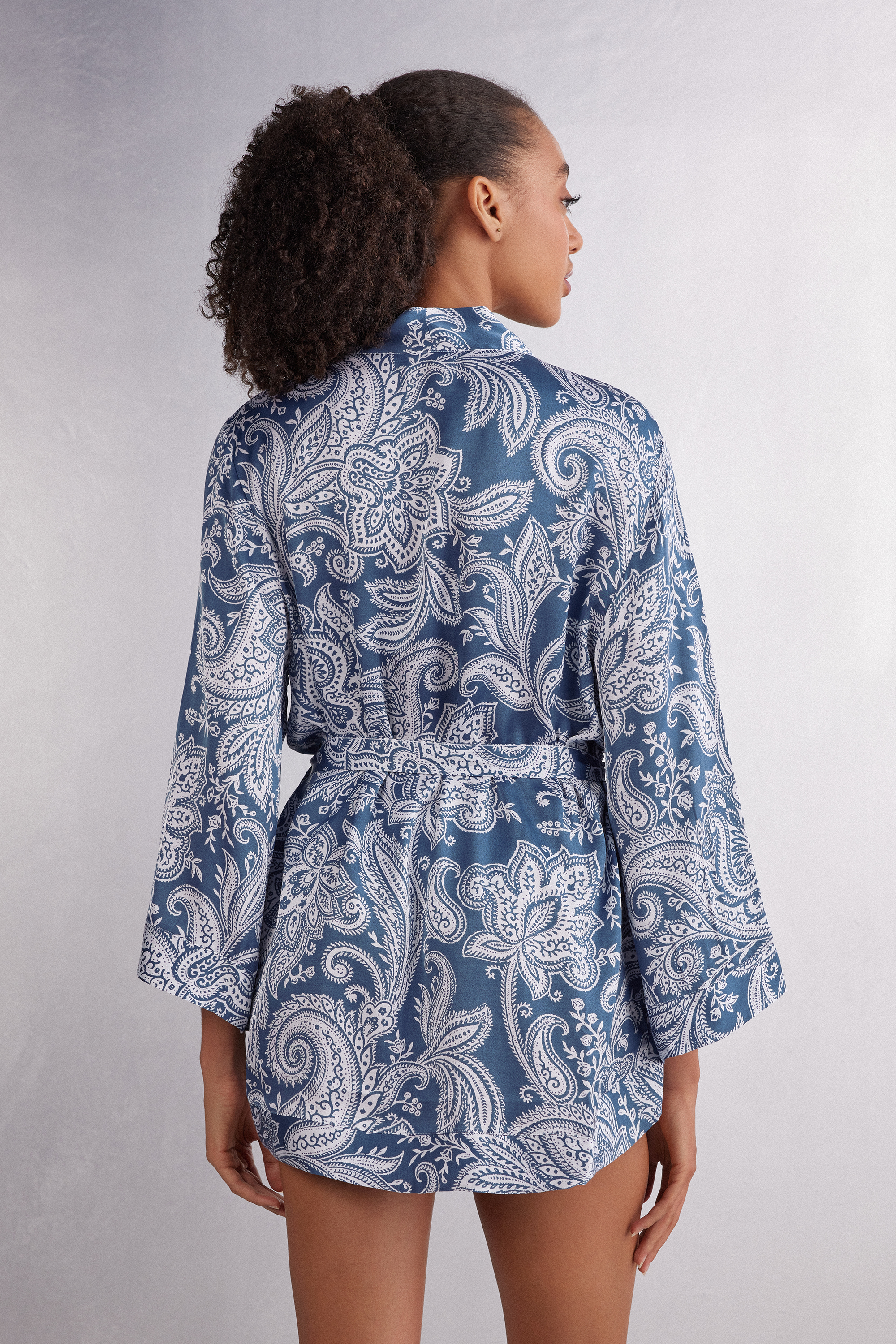 さりな☆インティミッシミ　レギンスM 2枚 Kimono z Satyny Wiskozowej Flower Paisley - Intimissimi